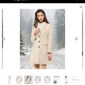 Allegra K Women's Cream Trench Coat